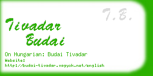 tivadar budai business card